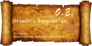 Ottmár Emanuéla névjegykártya